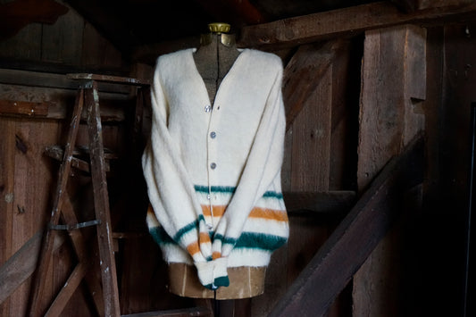 Vintage Banded Mohair Cardigan